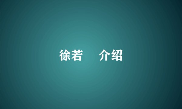 徐若瑄 介绍