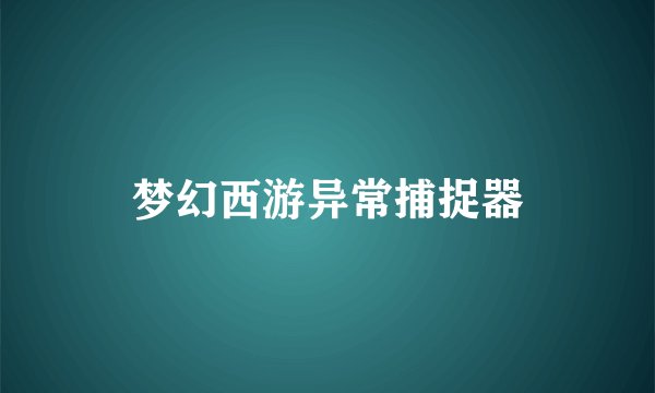 梦幻西游异常捕捉器