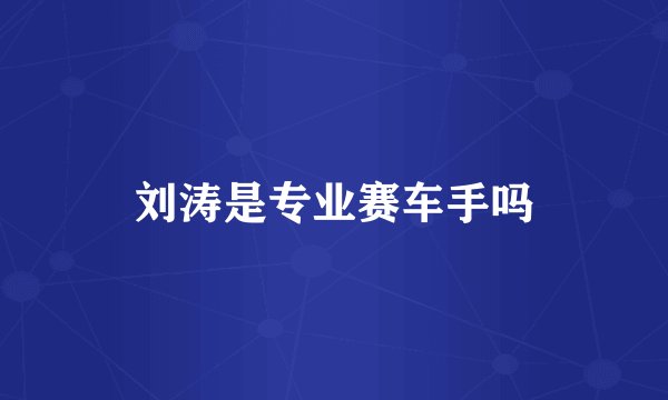 刘涛是专业赛车手吗