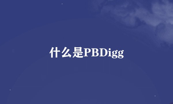 什么是PBDigg