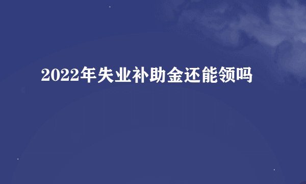 2022年失业补助金还能领吗