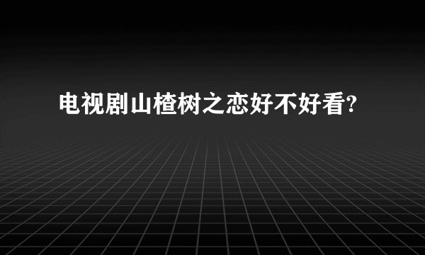 电视剧山楂树之恋好不好看?