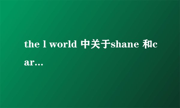 the l world 中关于shane 和carmen的问题