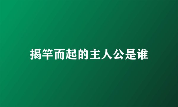 揭竿而起的主人公是谁