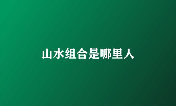 山水组合是哪里人