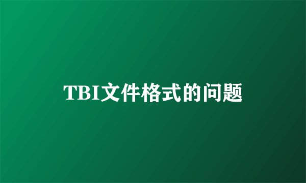 TBI文件格式的问题