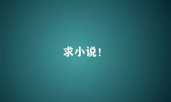 求小说！