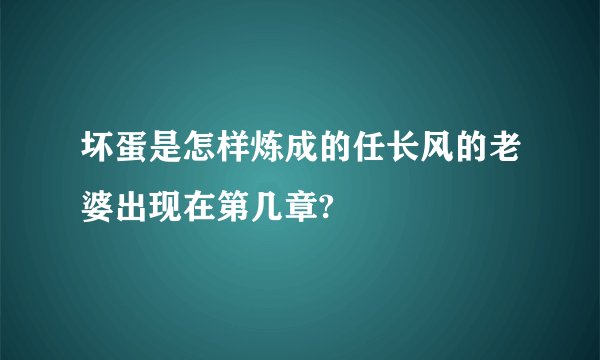 坏蛋是怎样炼成的任长风的老婆出现在第几章?