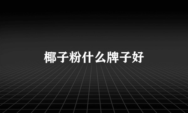 椰子粉什么牌子好