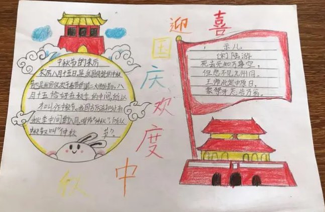 庆国庆迎中秋手抄报内容怎么写