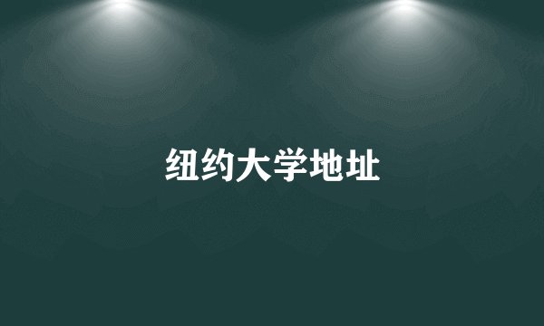 纽约大学地址