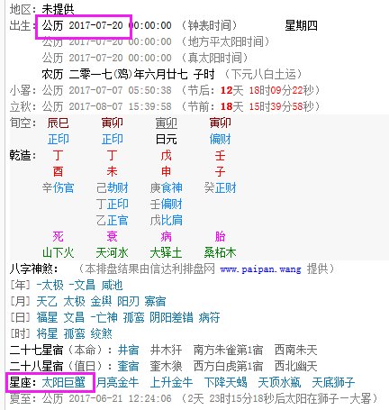 7月20日是什么星座的