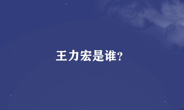 王力宏是谁？