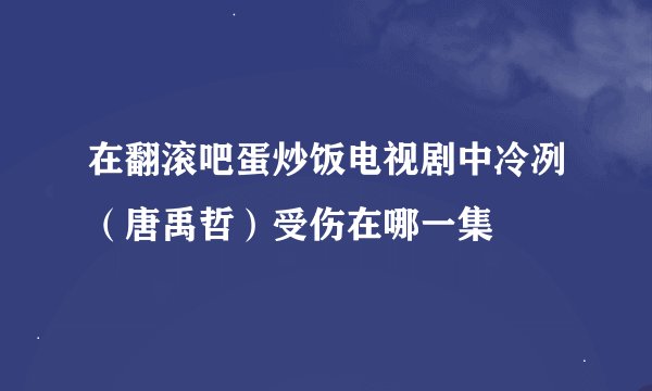 在翻滚吧蛋炒饭电视剧中冷冽（唐禹哲）受伤在哪一集