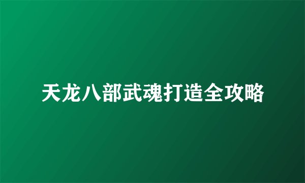天龙八部武魂打造全攻略