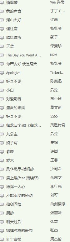 不知道听什么歌了，推荐一些你们喜欢的歌曲吧！