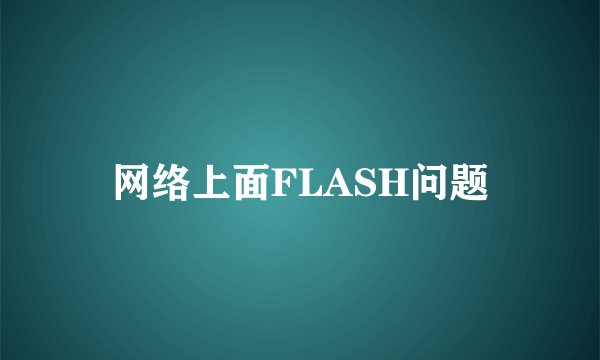网络上面FLASH问题