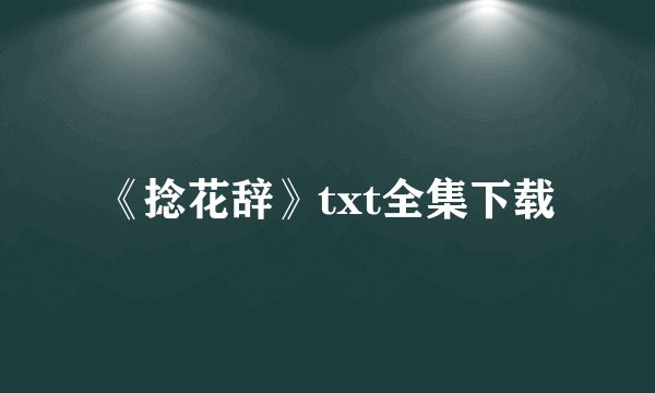 《捻花辞》txt全集下载