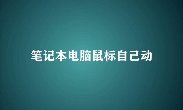 笔记本电脑鼠标自己动