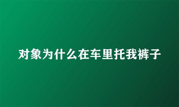 对象为什么在车里托我裤子