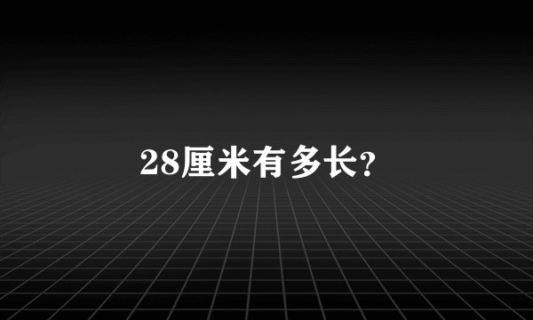 28厘米有多长？