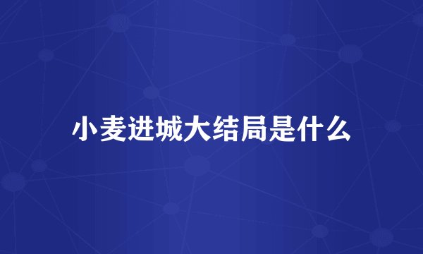 小麦进城大结局是什么