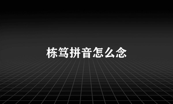 栋笃拼音怎么念
