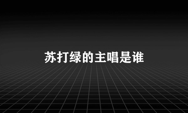 苏打绿的主唱是谁
