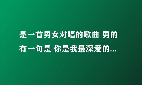 是一首男女对唱的歌曲 男的有一句是 你是我最深爱的女人 你有最美丽的嘴唇 女的有一句是你是