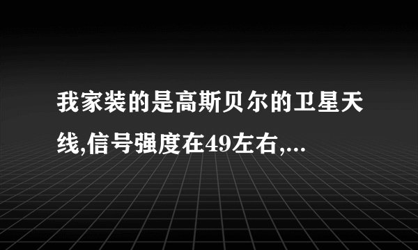 我家装的是高斯贝尔的卫星天线,信号强度在49左右,但是信号质量为5,应当怎么办?