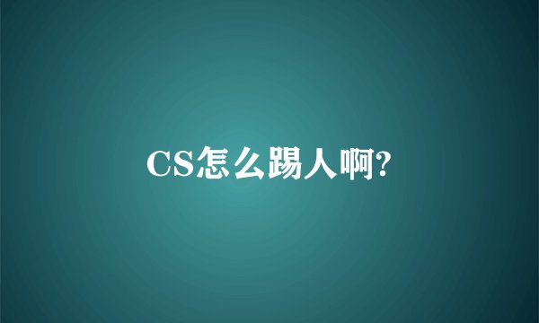 CS怎么踢人啊?