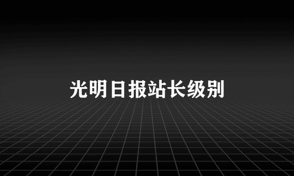 光明日报站长级别