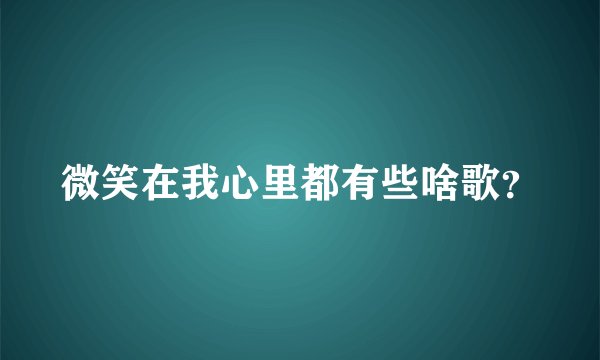 微笑在我心里都有些啥歌？