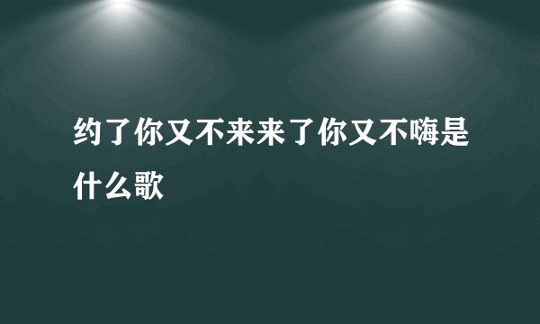 约了你又不来来了你又不嗨是什么歌