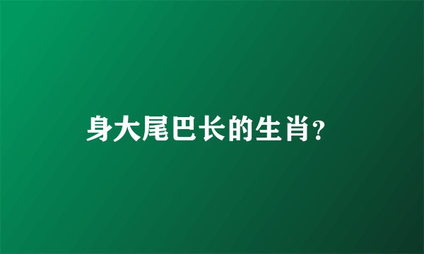 身大尾巴长的生肖？