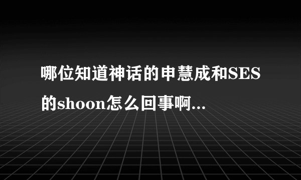 哪位知道神话的申慧成和SES的shoon怎么回事啊，听说狐狸当时很受伤啊