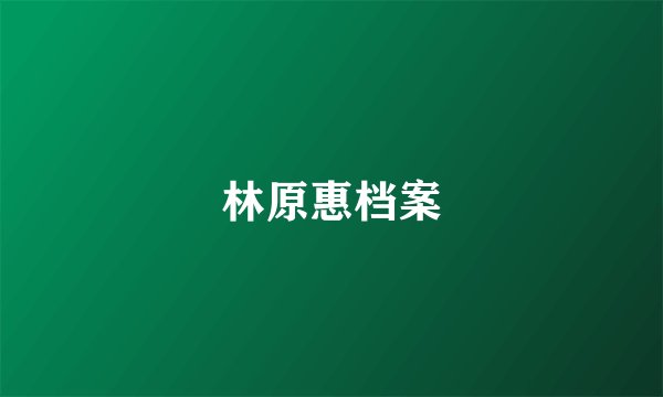 林原惠档案