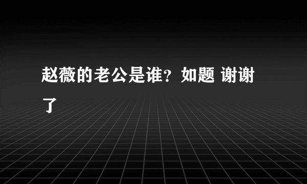 赵薇的老公是谁？如题 谢谢了