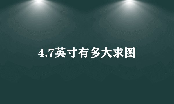 4.7英寸有多大求图