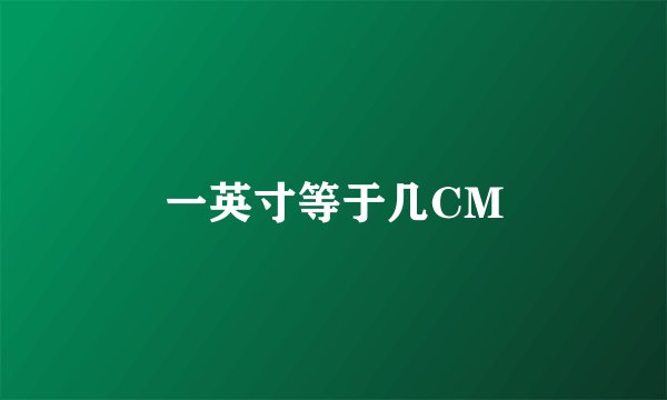 一英寸等于几CM