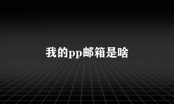 我的pp邮箱是啥