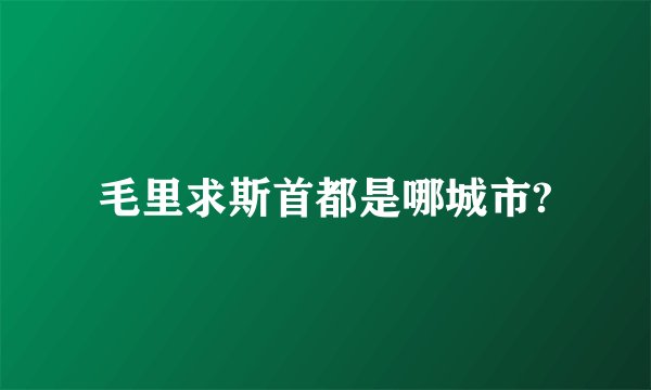毛里求斯首都是哪城市?