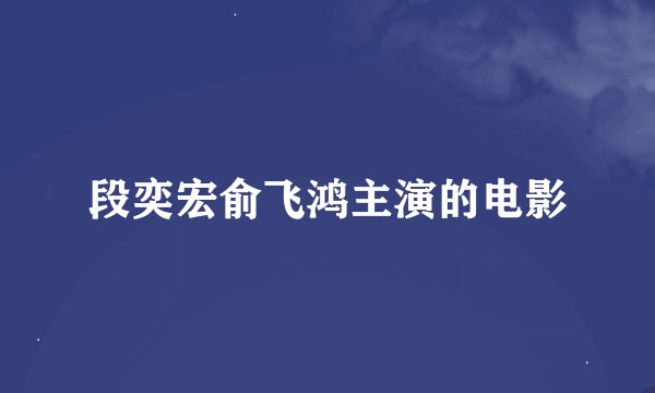 段奕宏俞飞鸿主演的电影