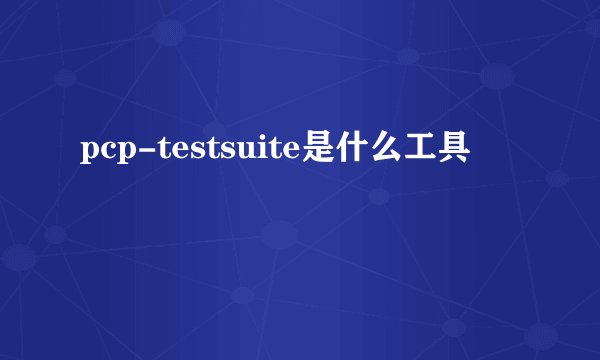 pcp-testsuite是什么工具