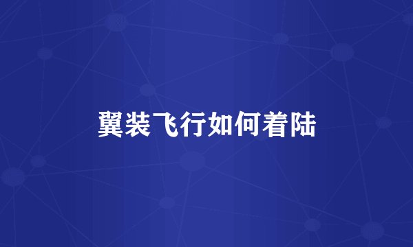 翼装飞行如何着陆