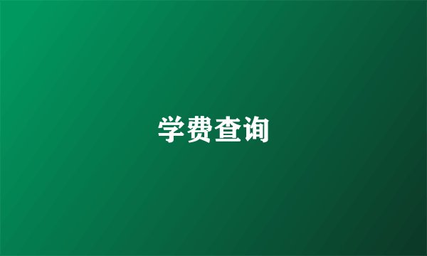 学费查询