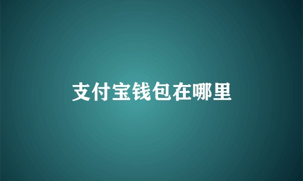 支付宝钱包在哪里
