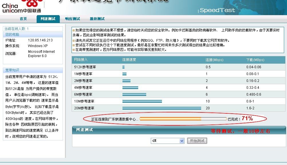 广州中国联通宽带用什么测速最准?