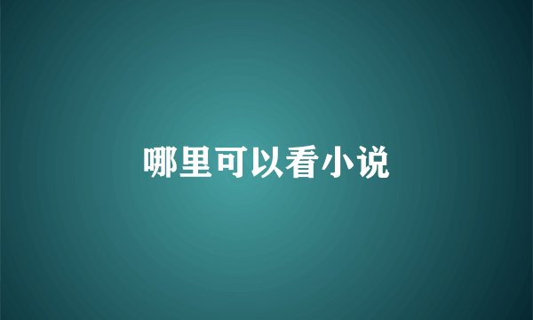 哪里可以看小说
