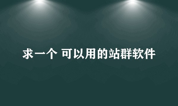 求一个 可以用的站群软件